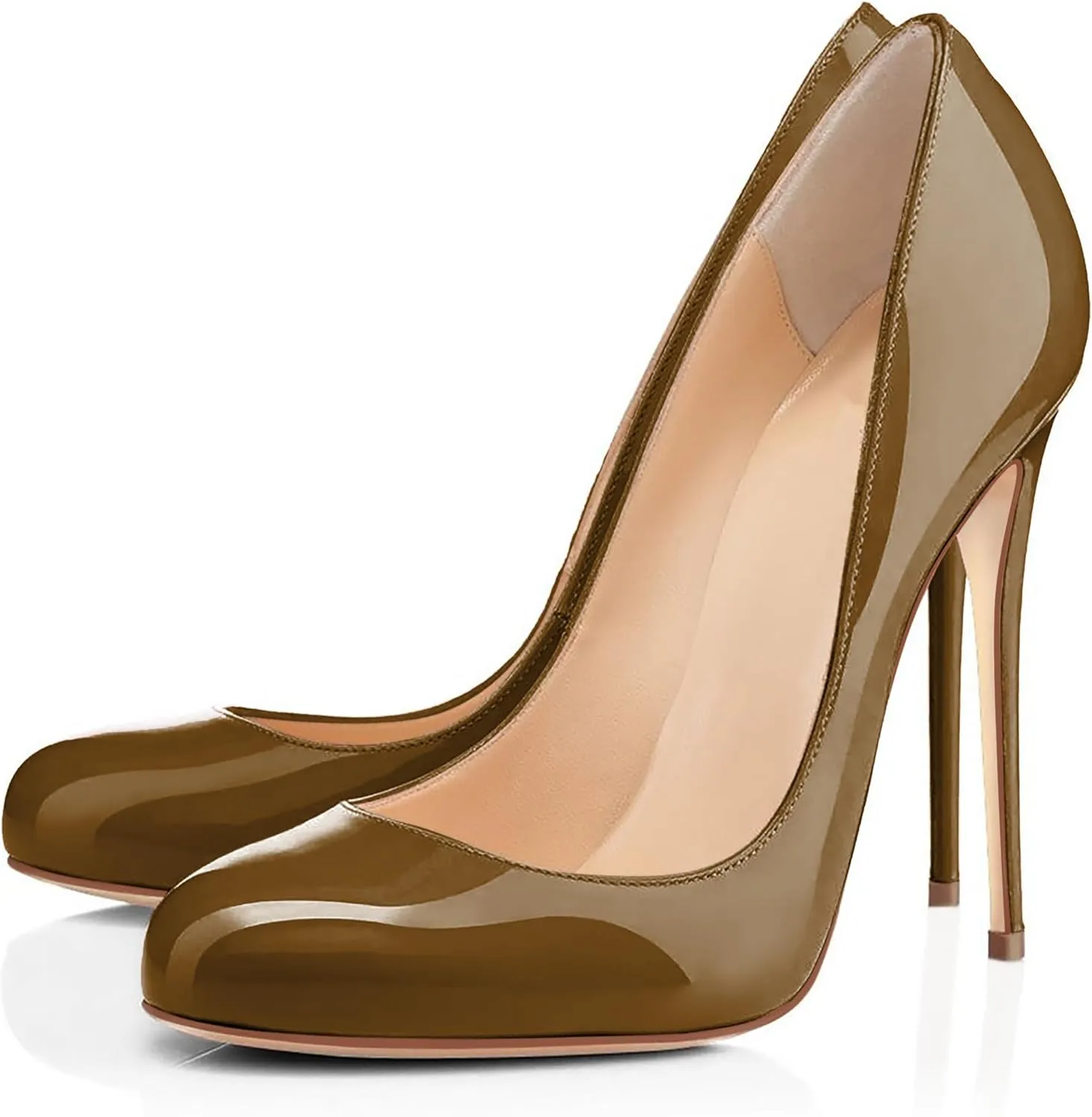 SAMMITOP Women's Classic Round Toe High Heels Dress Pumps