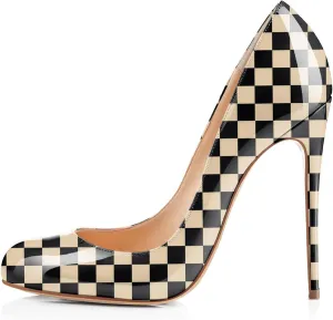 SAMMITOP Women's Classic Round Toe High Heels Dress Pumps