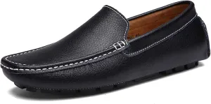 Santimon Mens Casual Loafer Slip-on Moccasin Boat Shoes Flat Driving Shoes