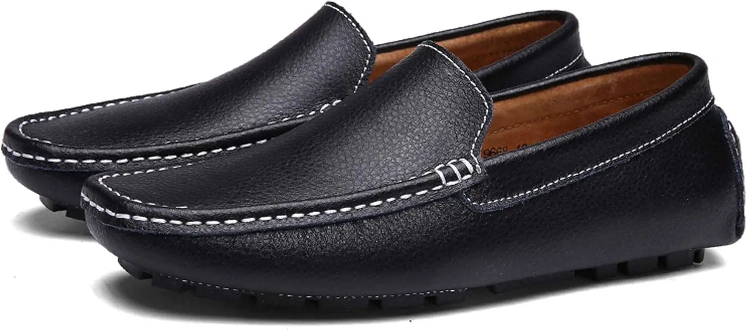 Santimon Mens Casual Loafer Slip-on Moccasin Boat Shoes Flat Driving Shoes