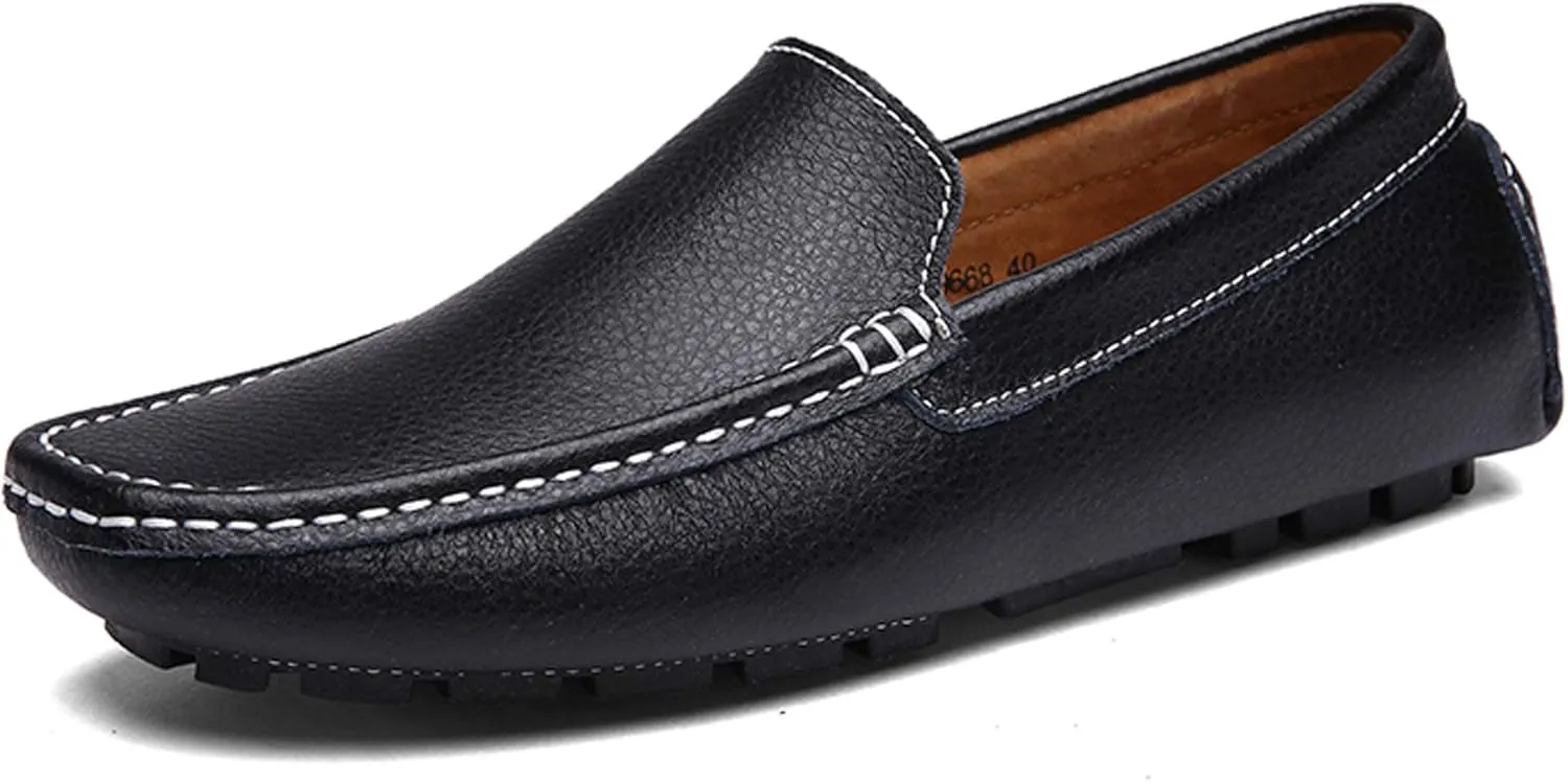 Santimon Mens Casual Loafer Slip-on Moccasin Boat Shoes Flat Driving Shoes