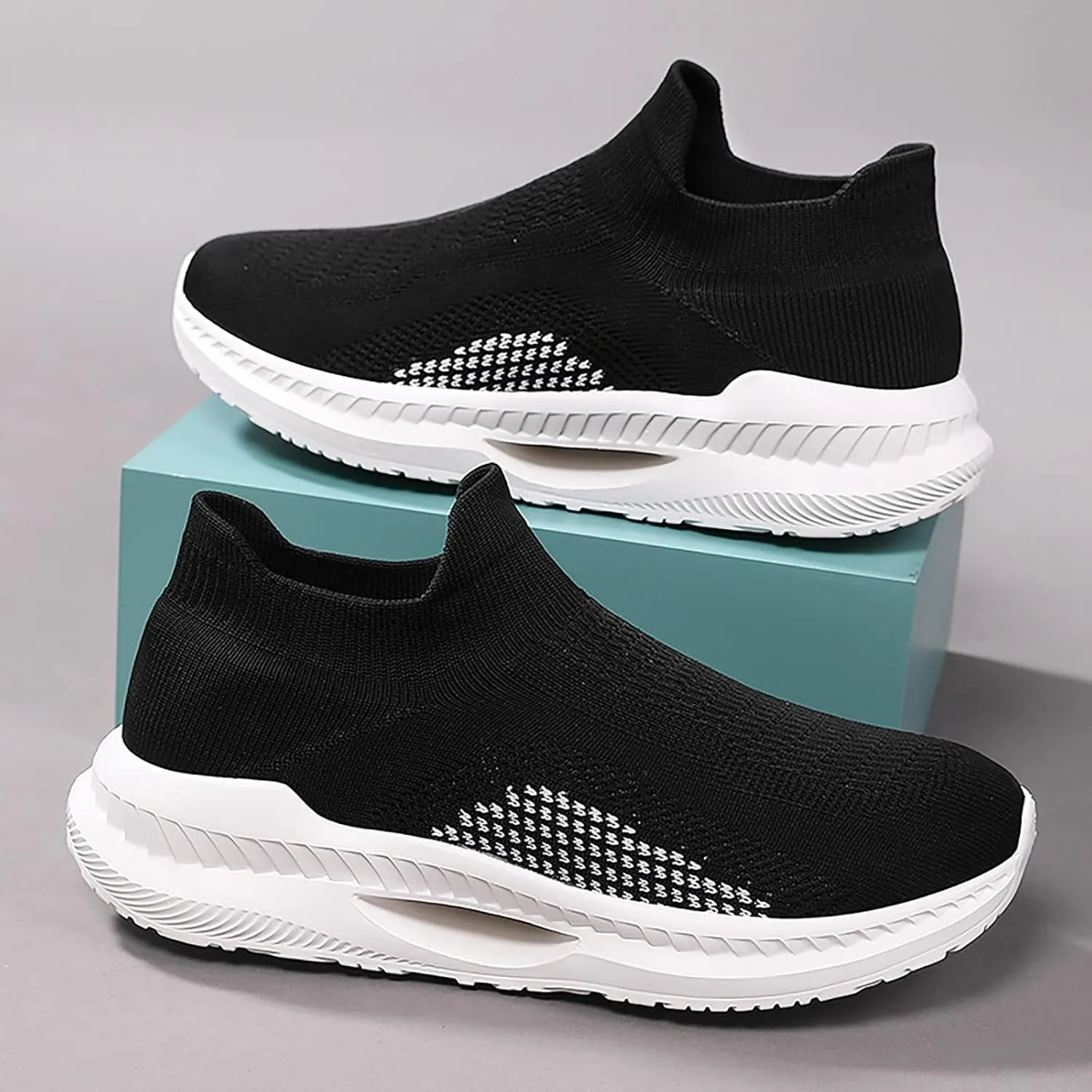 SBGMoSJ Slip On Shoes Women Wide Toe Box Walking Shoes Women Wide Width Women Shoes Size 10 Sneakers White High Top Sneakers for Women Fashion Sneakers Shoes for Women Platform