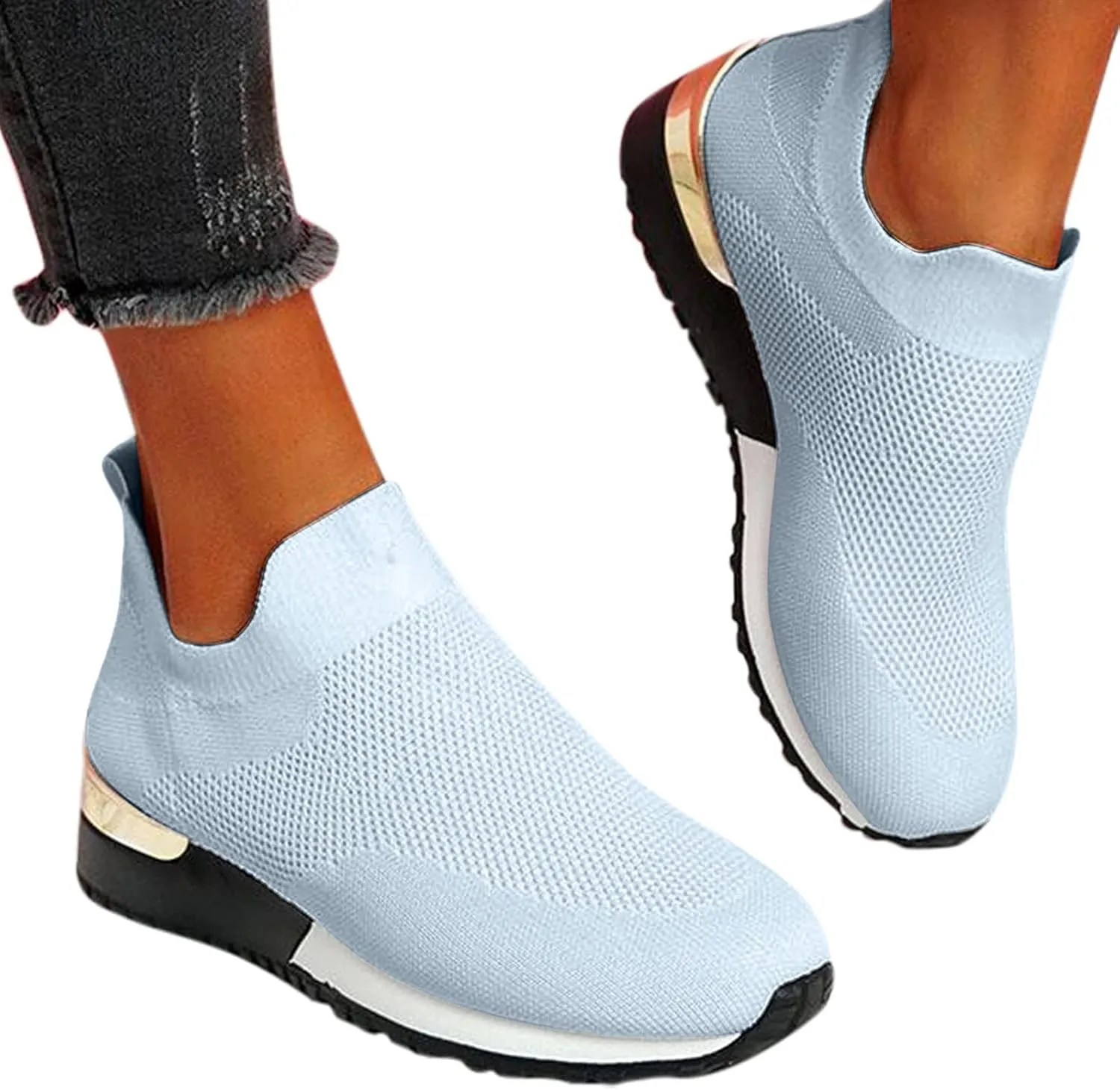 Slip On Sneakers Women Business Casual Shoes for Men Walking Sneakers for Women Barefoot Running Shoes Fashion Sneaker Non Slip Breathable Dress Tennis Shoes for Men