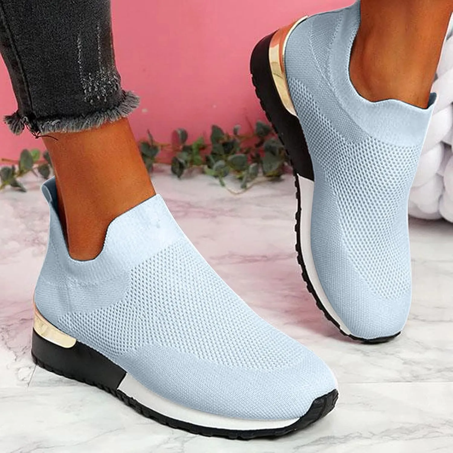 Slip On Sneakers Women Business Casual Shoes for Men Walking Sneakers for Women Barefoot Running Shoes Fashion Sneaker Non Slip Breathable Dress Tennis Shoes for Men