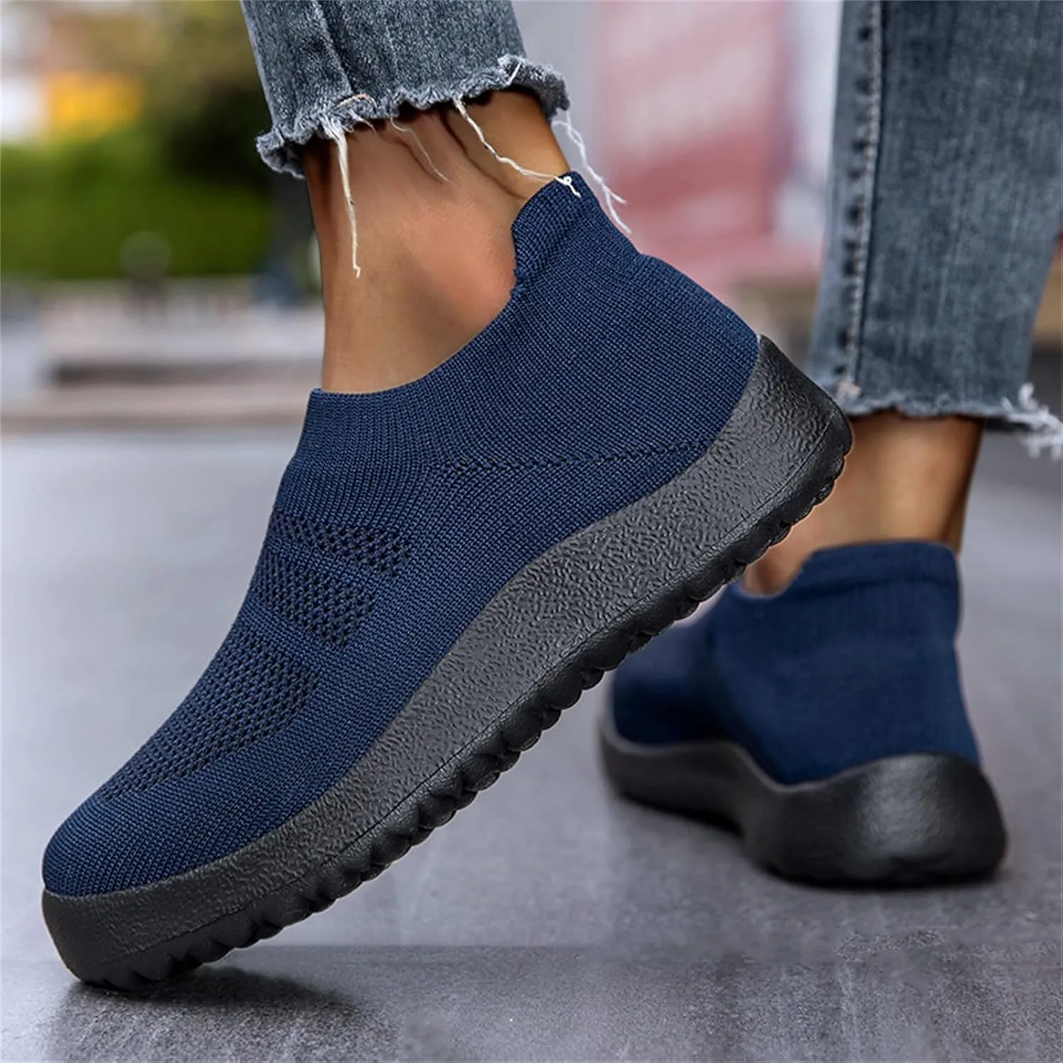 Sneakers for Women Walking Shoes Non Slip Lightweight Tennis Shoes Womens Comfortable Casual Shoes Trendy Dress Sneakers White Tennis Shoe Loafers Casual Slip On