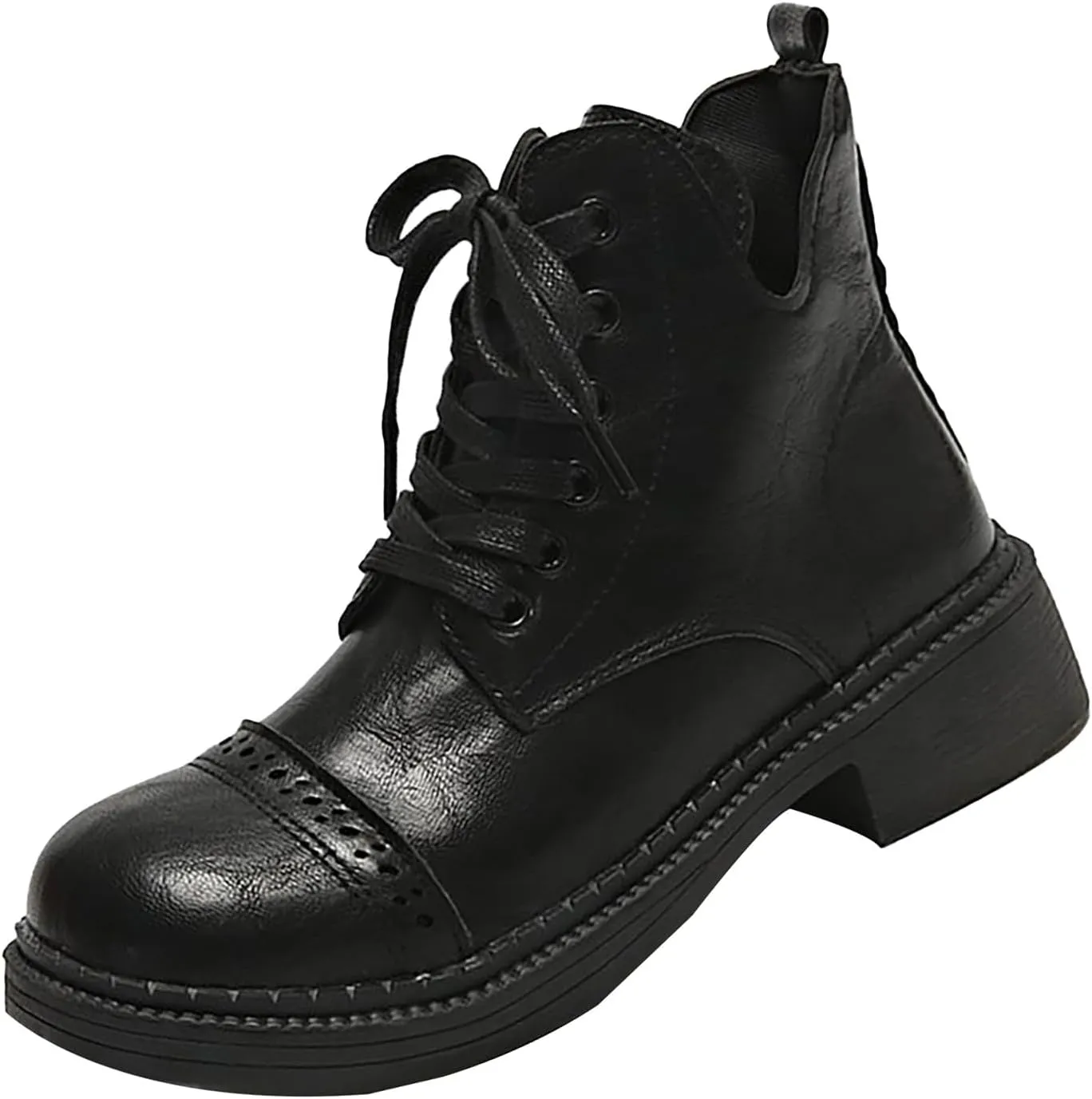 Snow Boots for Women Wide Calf Women's Boots Breathable Fashion Round Head Chunky Heel Women's Shoes Women's Rain Boots Mid Calf