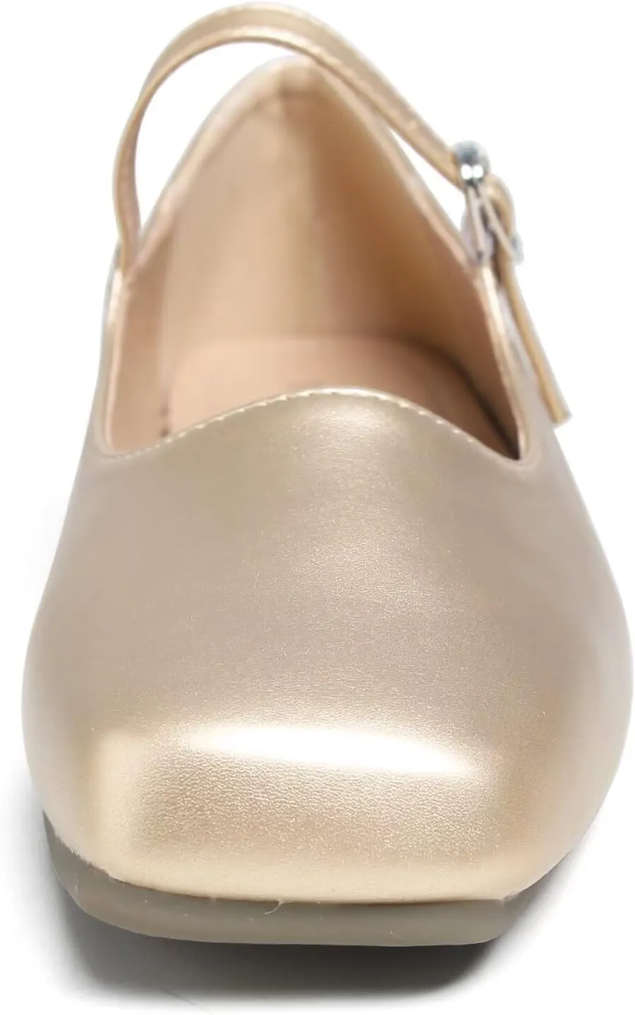 Stunner Mary Jane Flats for Women Classical Square Toe Ballet Flats Soft One Line Buckle Strap Flats