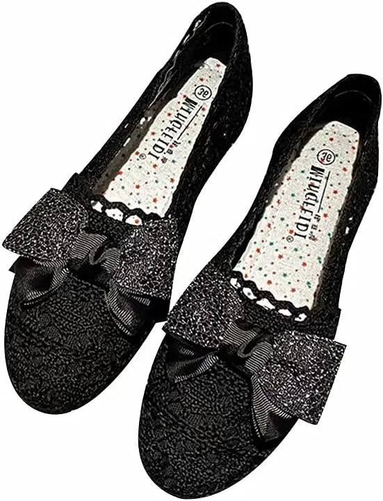 Stunner Women's Cut Out Breathable Lace Ballet Flats