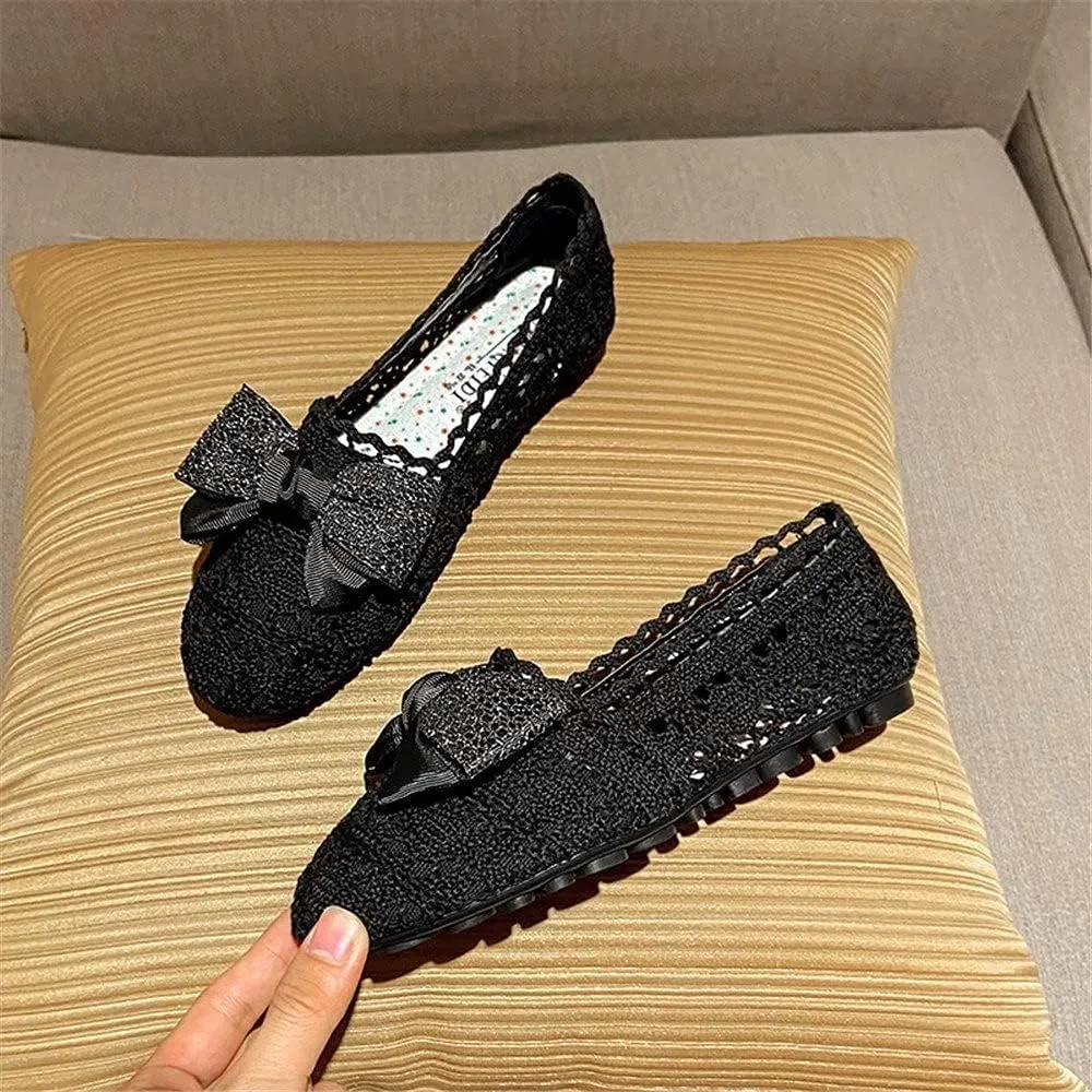 Stunner Women's Cut Out Breathable Lace Ballet Flats