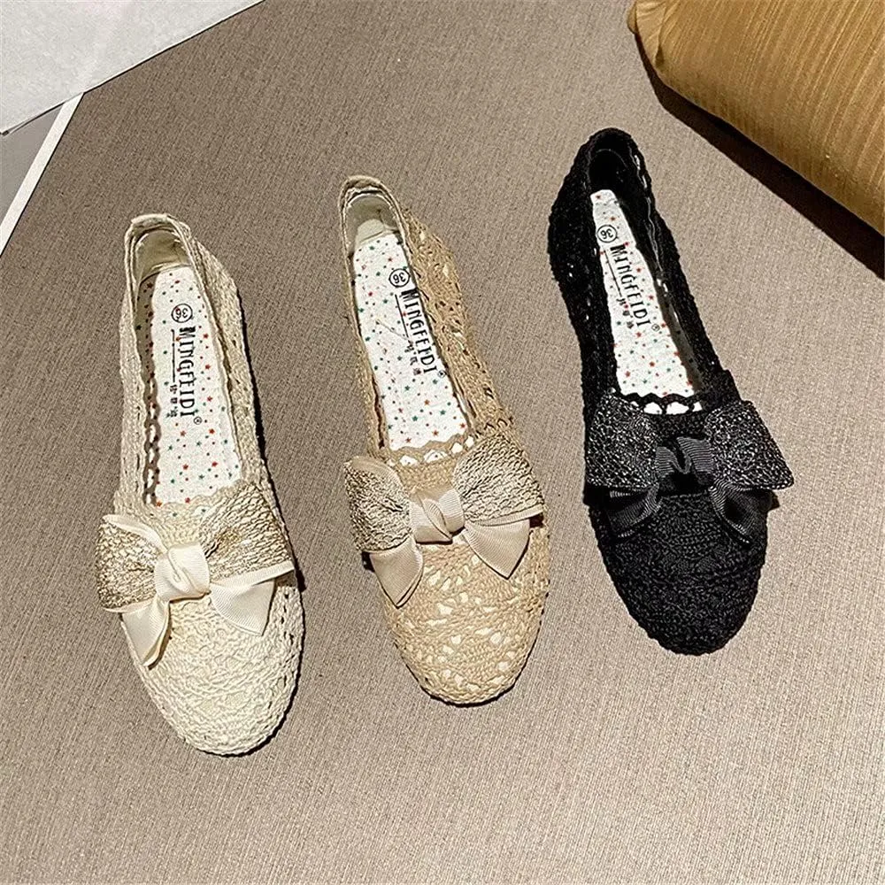 Stunner Women's Cut Out Breathable Lace Ballet Flats