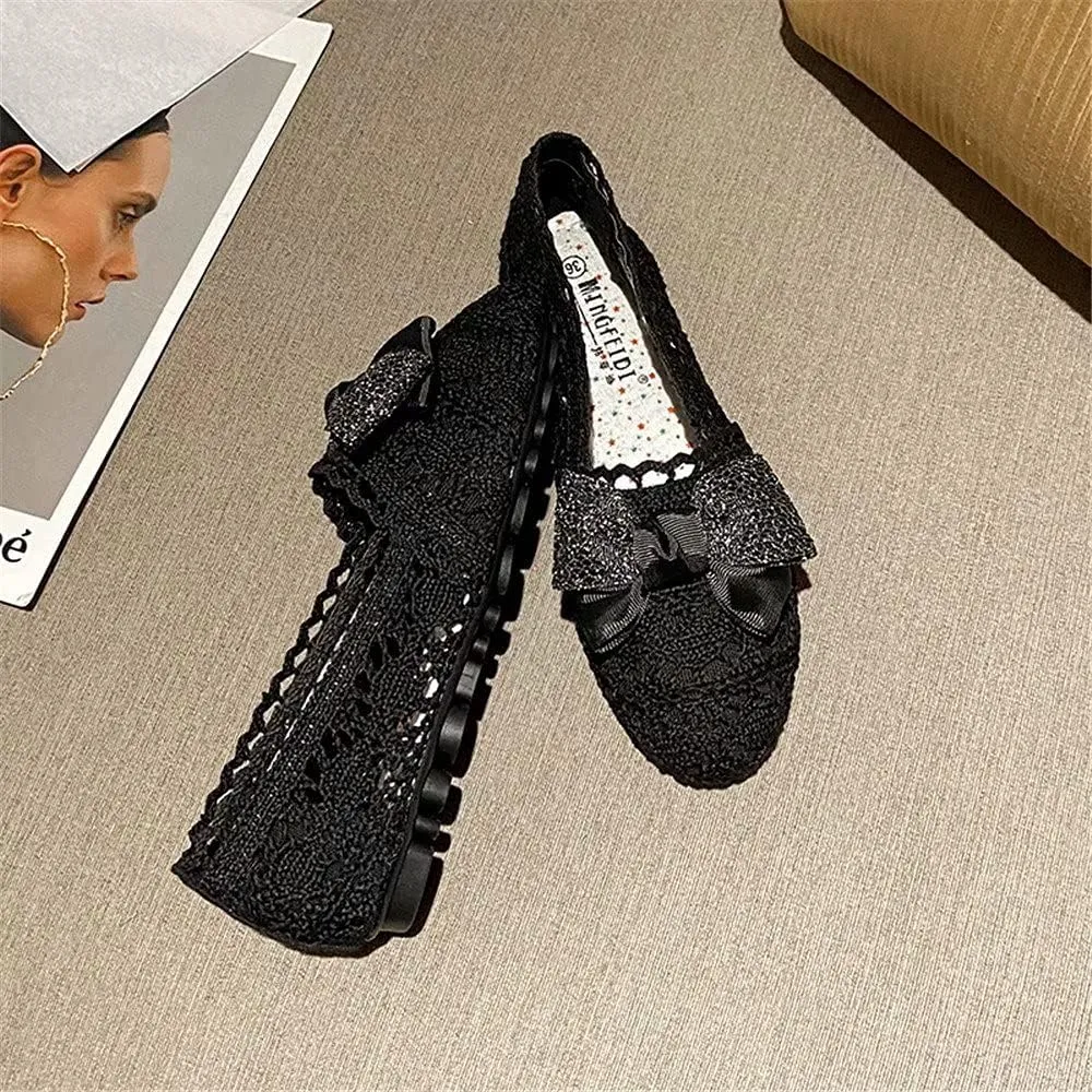 Stunner Women's Cut Out Breathable Lace Ballet Flats