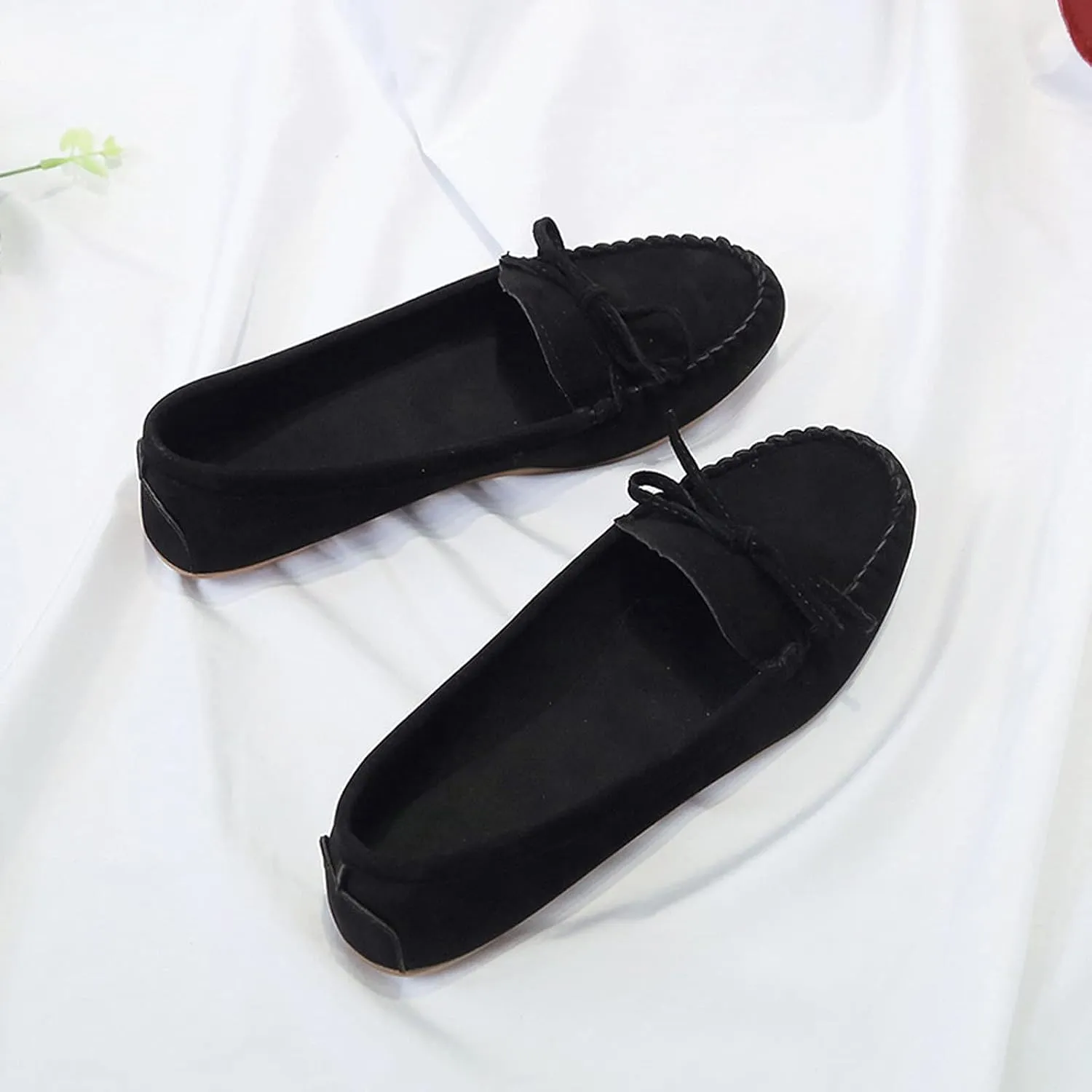 SuanlaTDS Ballet Shoes Foldable Flat Dance Shoes Party Roll Travel Slipper Women Portable Women's Slipper Indoor Outdoor Slippers Women Leopard (Black-c, 9)