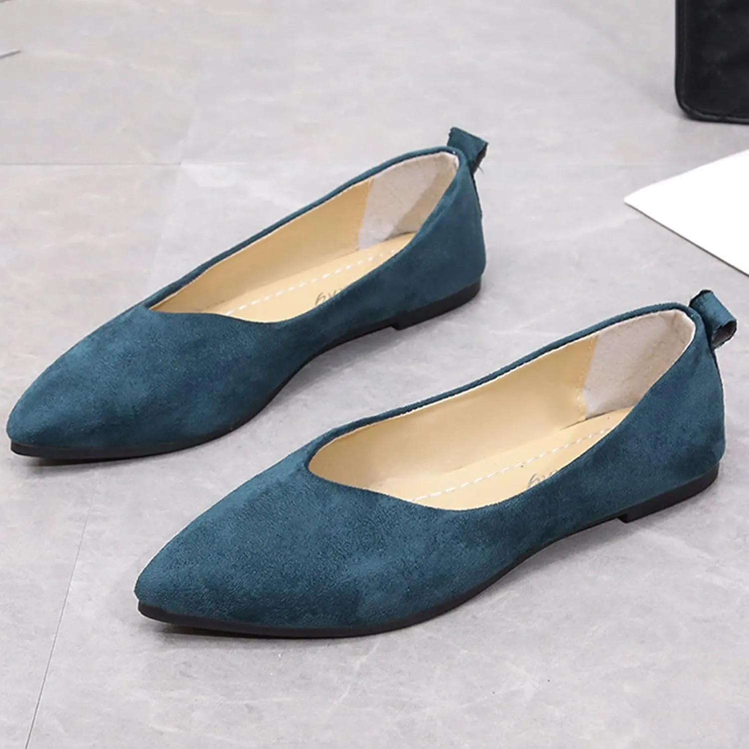 SuanlaTDS Ballet Shoes Foldable Flat Dance Shoes Party Roll Travel Slipper Women Portable Women's Slipper Indoor Outdoor Slippers Women Leopard (Blue-a, 6.5-7)