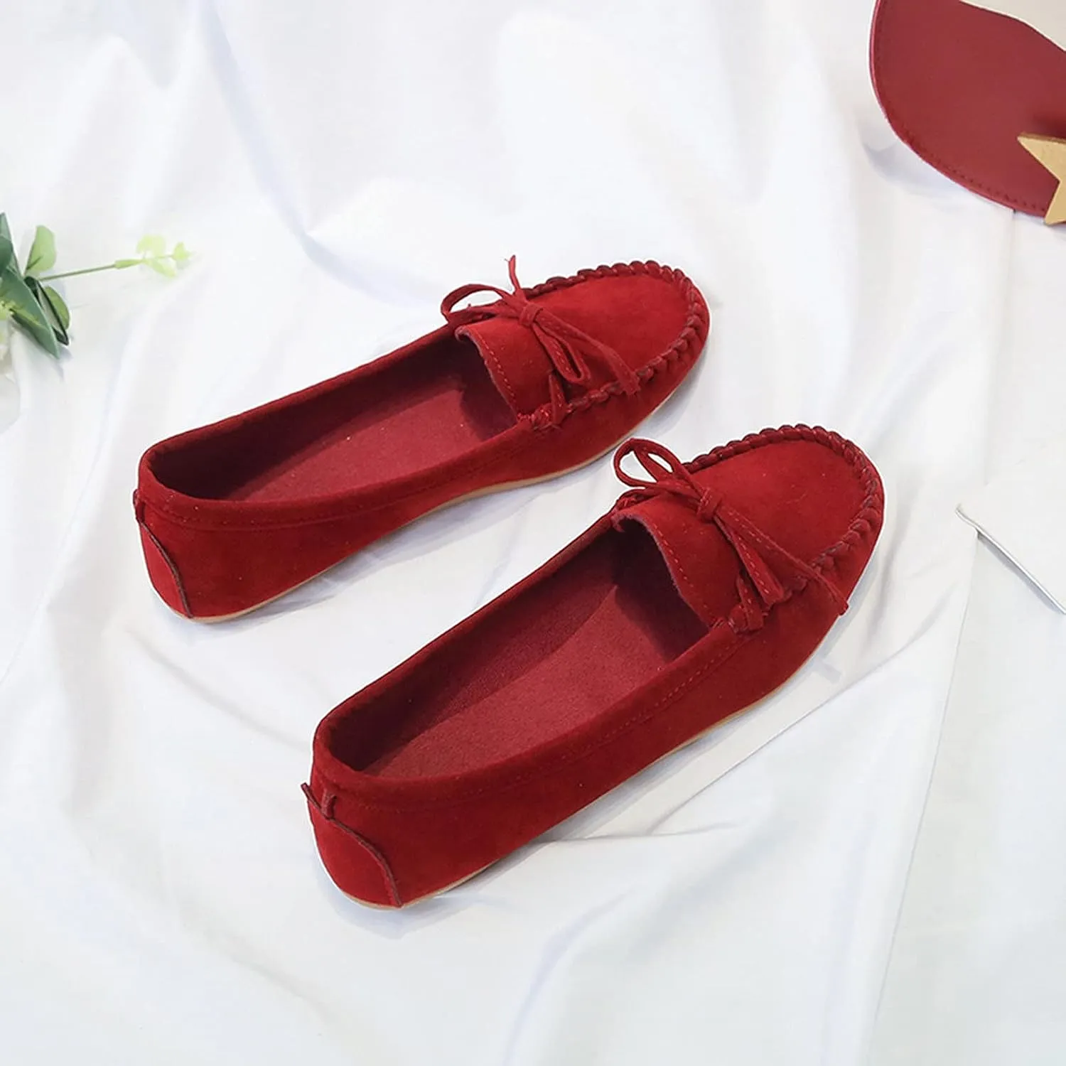 SuanlaTDS Ballet Shoes Foldable Flat Dance Shoes Party Roll Travel Slipper Women Portable Women's Slipper Indoor Outdoor Slippers Women Leopard (Wine-c, 9)