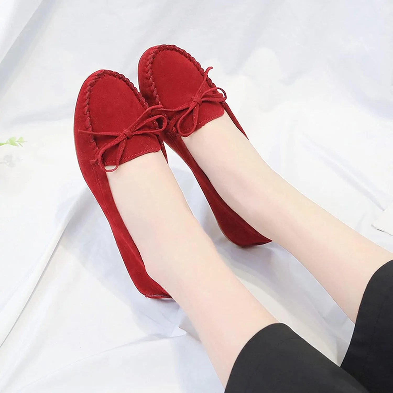 SuanlaTDS Ballet Shoes Foldable Flat Dance Shoes Party Roll Travel Slipper Women Portable Women's Slipper Indoor Outdoor Slippers Women Leopard (Wine-c, 9)