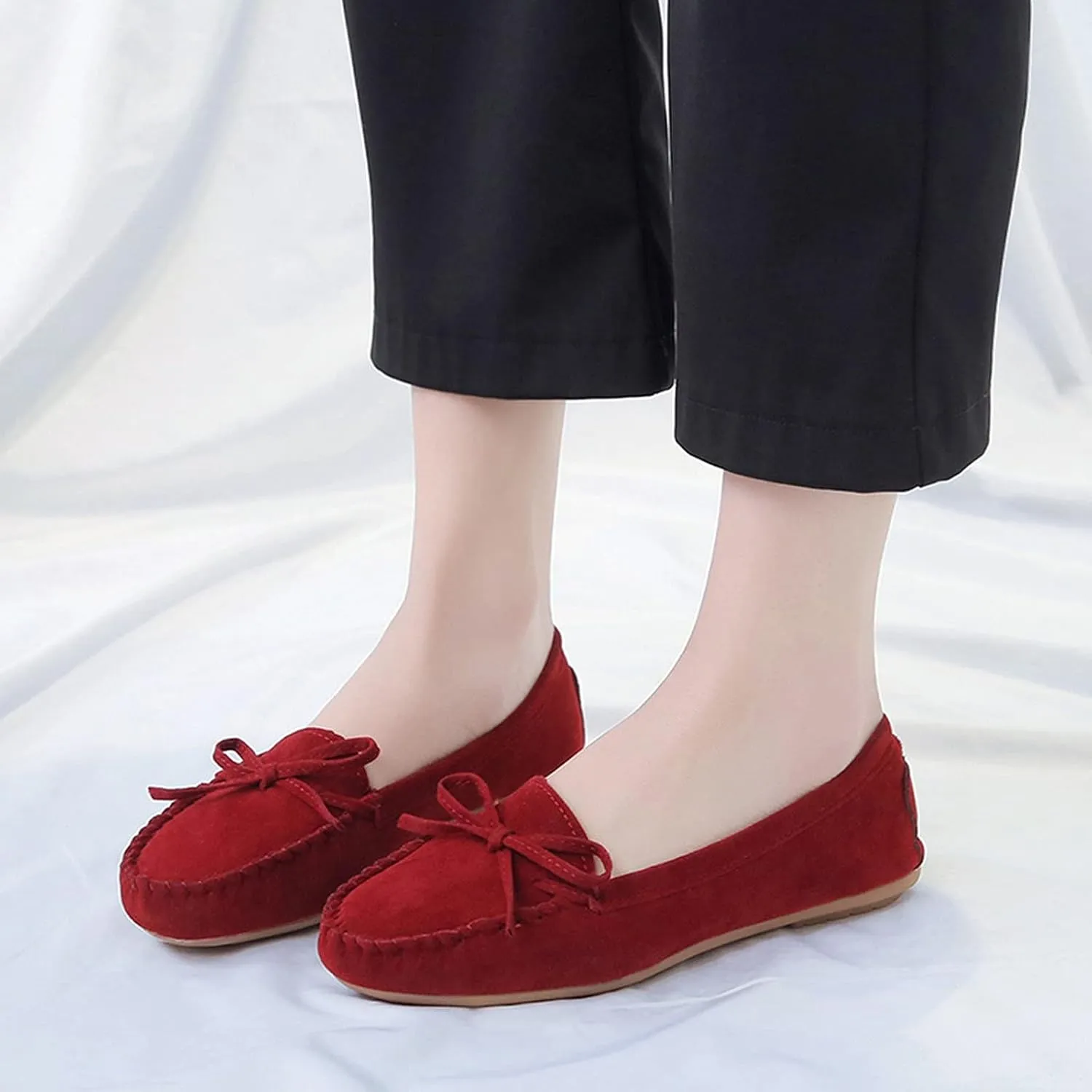 SuanlaTDS Ballet Shoes Foldable Flat Dance Shoes Party Roll Travel Slipper Women Portable Women's Slipper Indoor Outdoor Slippers Women Leopard (Wine-c, 9)