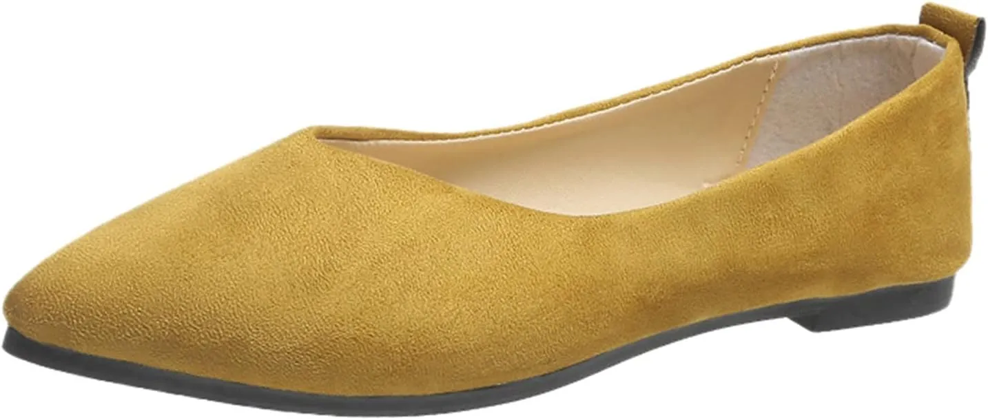 SuanlaTDS Ballet Shoes Foldable Flat Dance Shoes Party Roll Travel Slipper Women Portable Women's Slipper Indoor Outdoor Slippers Women Leopard (Yellow-a, 8)