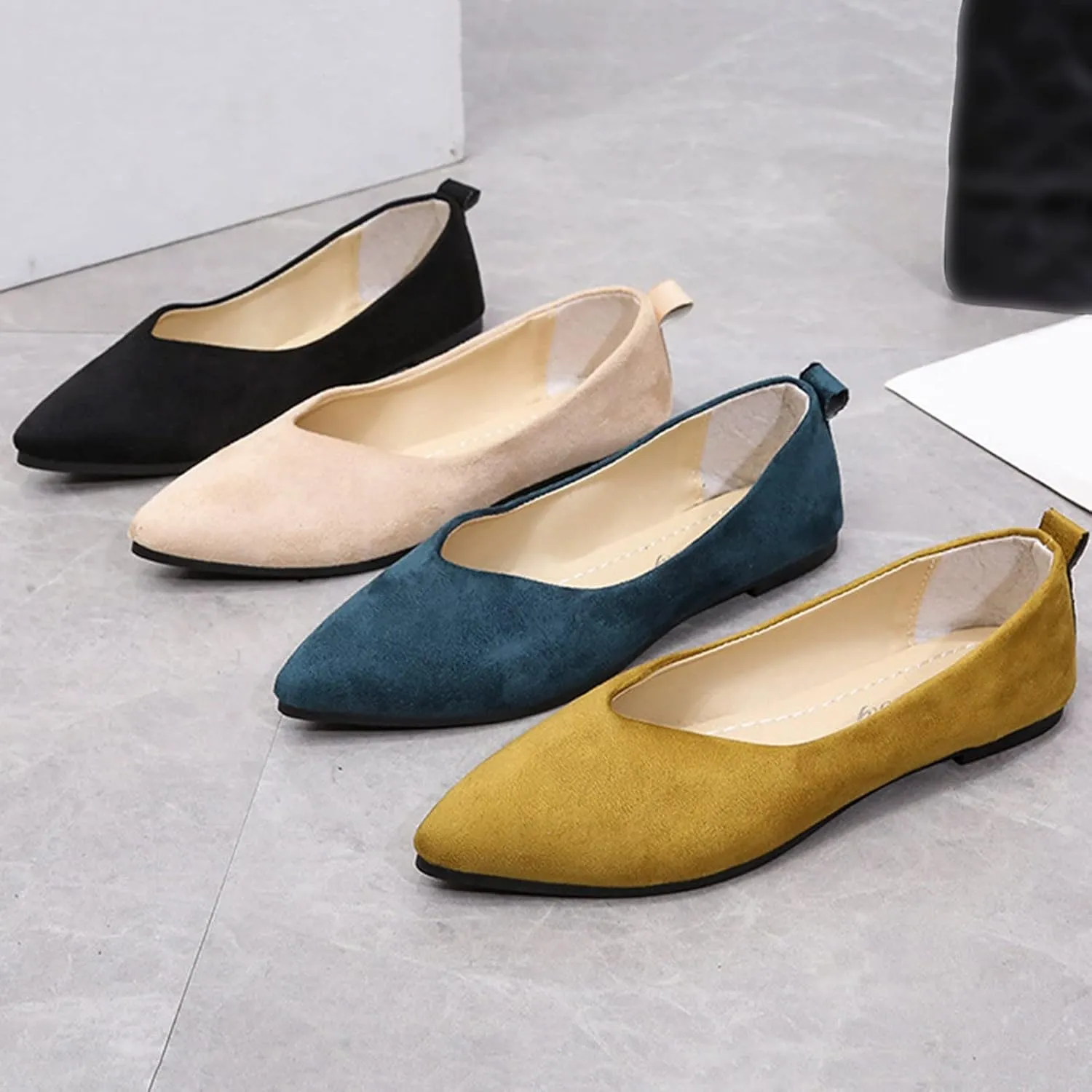 SuanlaTDS Ballet Shoes Foldable Flat Dance Shoes Party Roll Travel Slipper Women Portable Women's Slipper Indoor Outdoor Slippers Women Leopard (Yellow-a, 8)