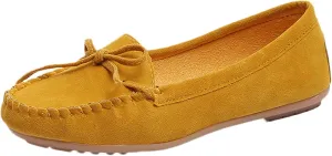 SuanlaTDS Ballet Shoes Foldable Flat Dance Shoes Party Roll Travel Slipper Women Portable Women's Slipper Indoor Outdoor Slippers Women Leopard (Yellow-c, 7.5)
