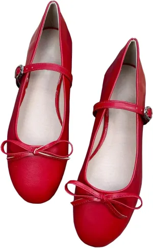 TN TANGNEST Women's Slip On Flats Comfortable Square Toe Mary Jane Flats Soft Dance Ballet Flats