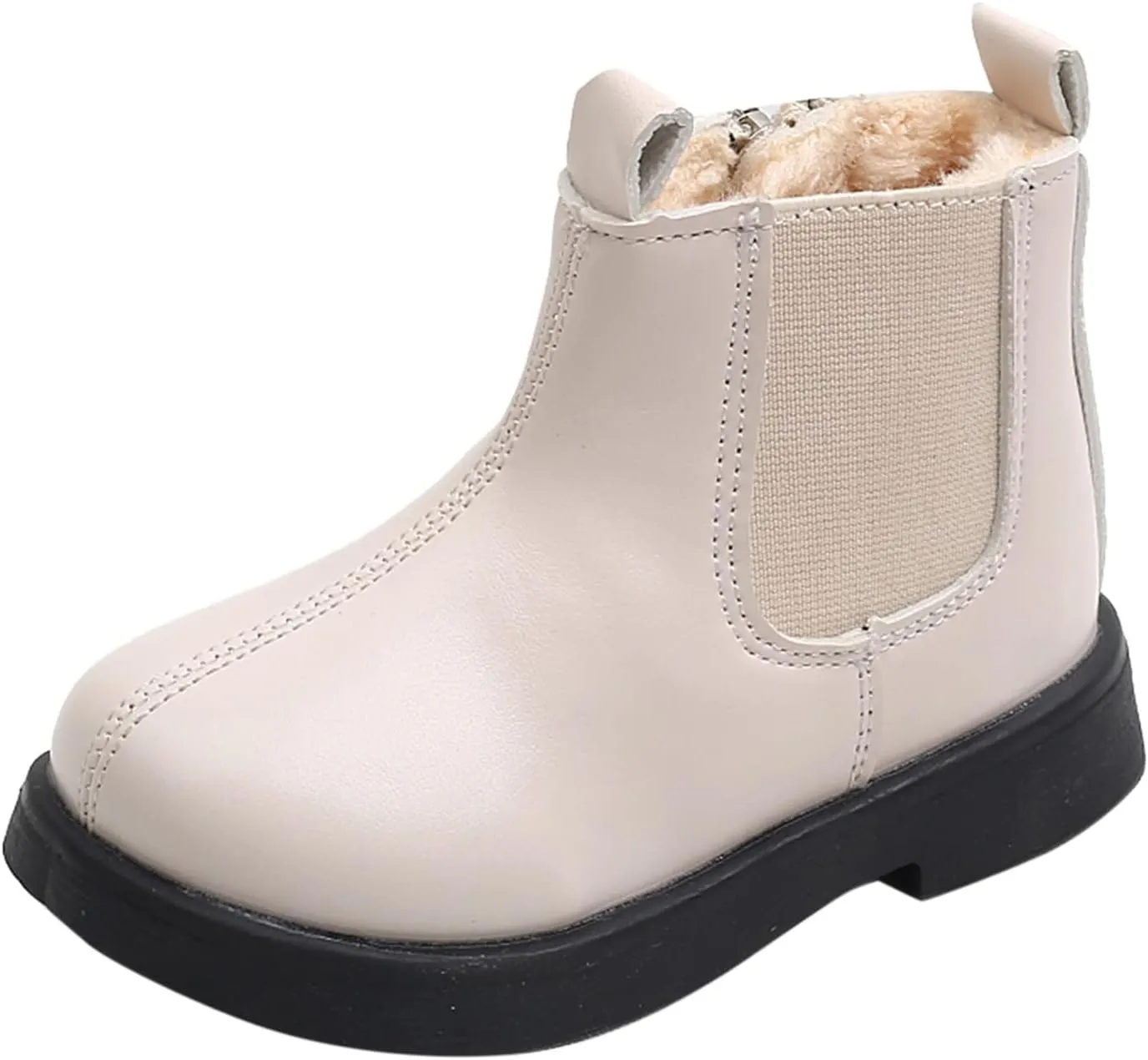 Toddler Boots Boys And Girls Waterpoor Ankle Boots Side Zipper Booties Windproof Short Boots Chestnut Boots for Toddler