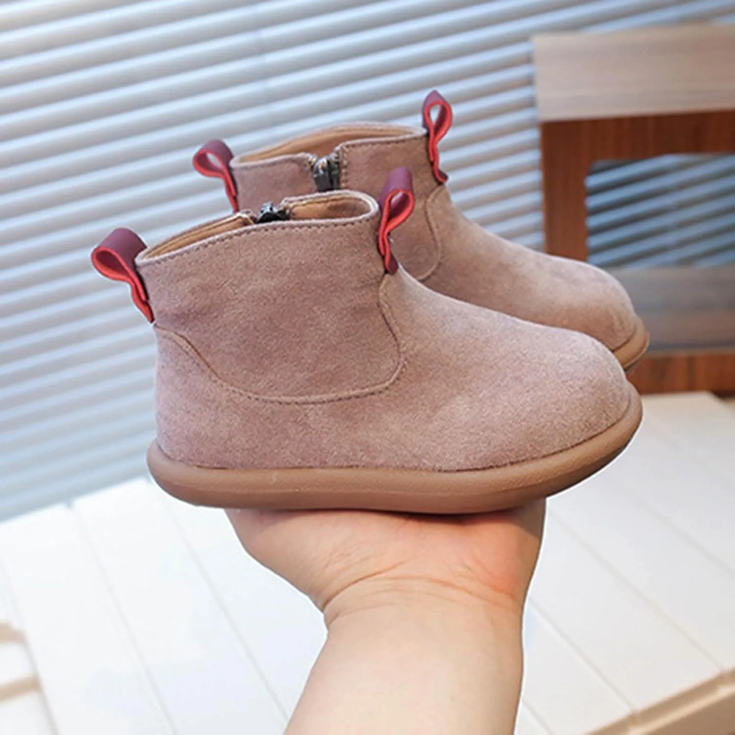 Toddler Boys Girls Cowboy Ankle Boots Side Zipper Non Slip Comfortable Soft Rubber Platform Kids Rain Boots Size 4