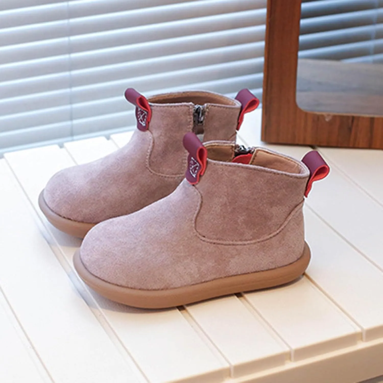 Toddler Boys Girls Cowboy Ankle Boots Side Zipper Non Slip Comfortable Soft Rubber Platform Kids Rain Boots Size 4