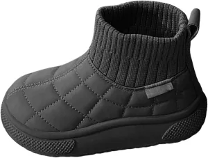 Toddler Kids Warm Ankle Boots Boys Girls Unisex Non Slip Mid Calf Winter Outdoor Lightweight Soft Sloe Shoes Sock