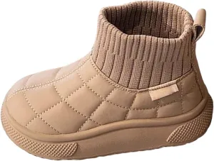 Toddler Kids Warm Ankle Boots Boys Girls Unisex Non Slip Mid Calf Winter Outdoor Lightweight Soft Sloe Shoes Sock