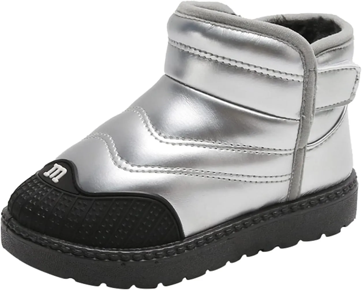 Toddler PU Leather Non-slip Resistan Ankle boots Kids Snow Boots Girl's Warm Winter Wterproof Outdoor Boot