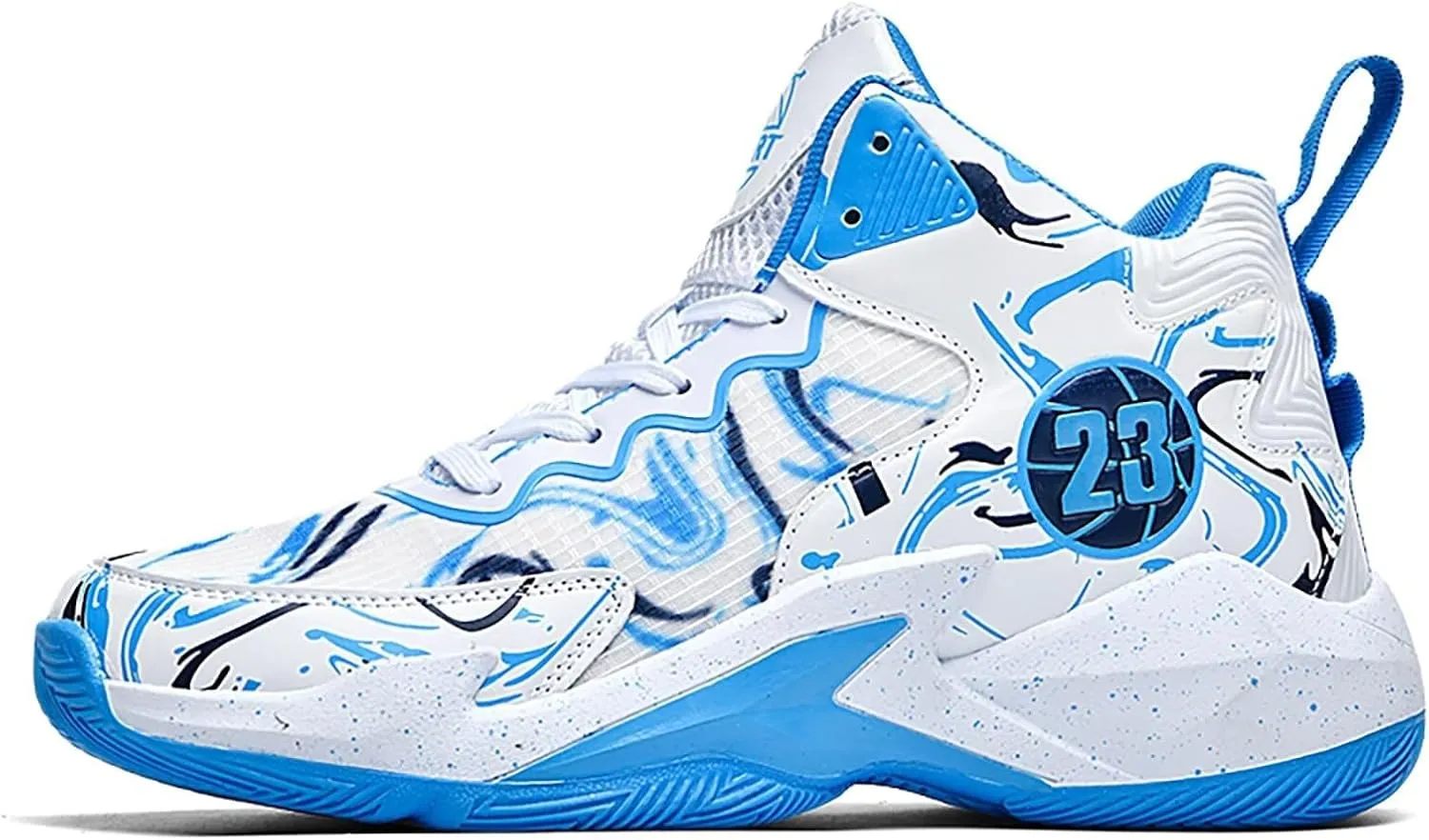 Unisex Basketball Shoes Anti Slip Breathable Fashionable Graffiti Sports Training Boots