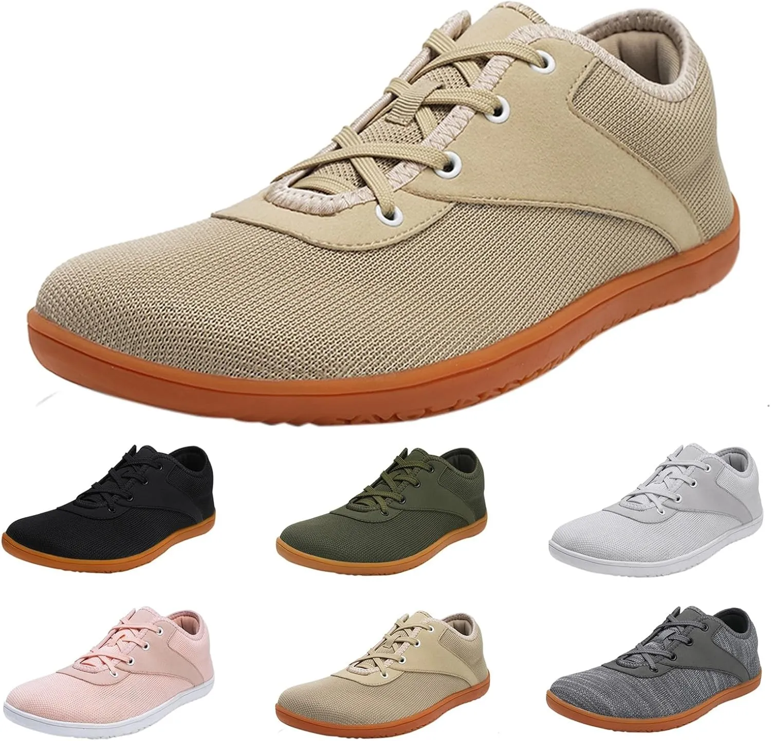 Unisex Spring and Autumn Wide Head Barefoot Cycling Flying Woven Canvas Mountain Climbing Mesh Casual Shoes for Men