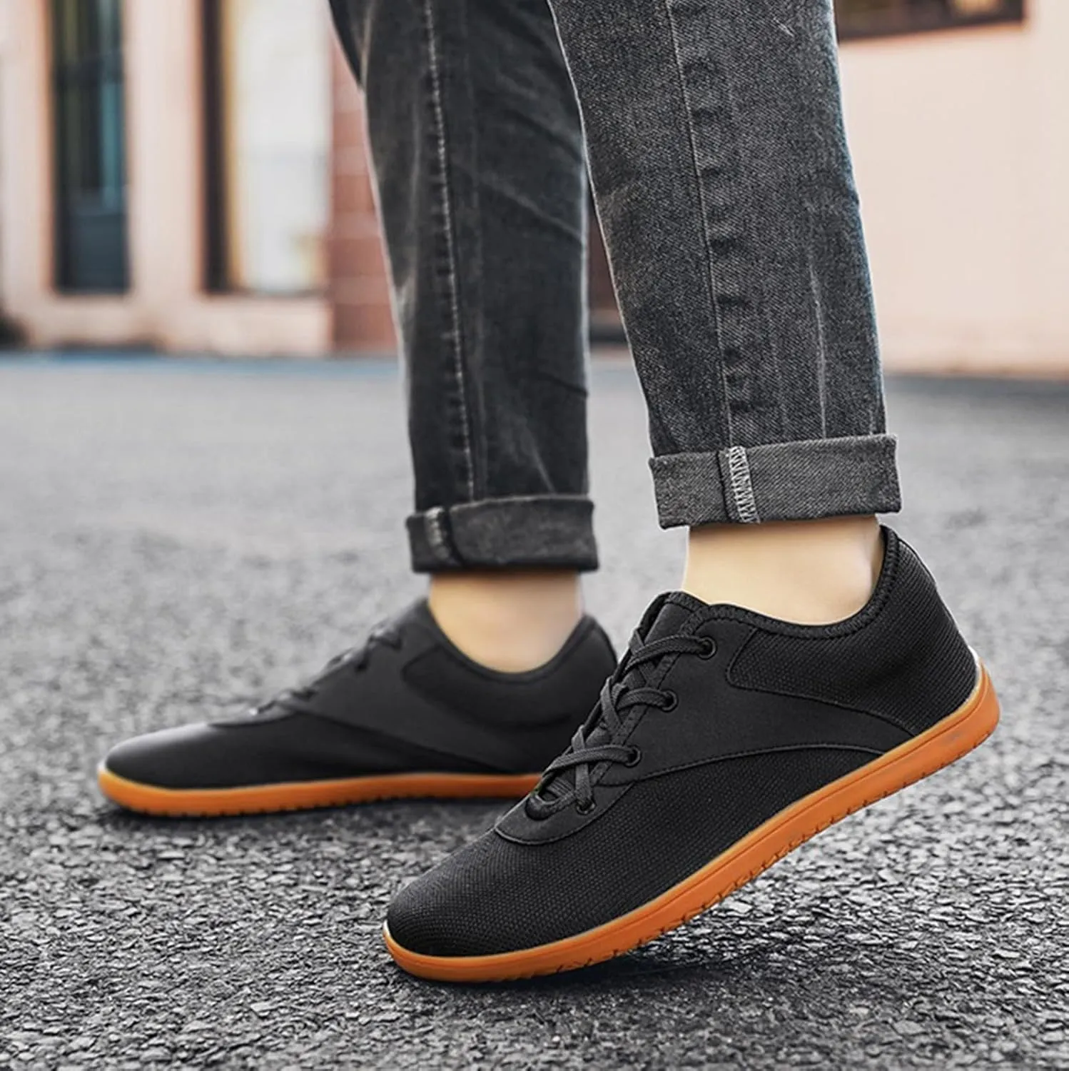 Unisex Spring and Autumn Wide Head Barefoot Cycling Flying Woven Canvas Mountain Climbing Mesh Casual Shoes for Men
