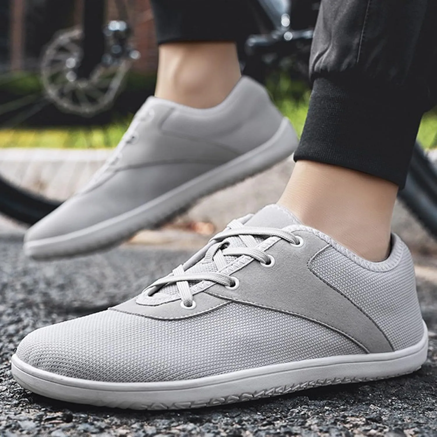 Unisex Spring and Autumn Wide Head Barefoot Cycling Flying Woven Canvas Mountain Climbing Mesh Casual Shoes for Men