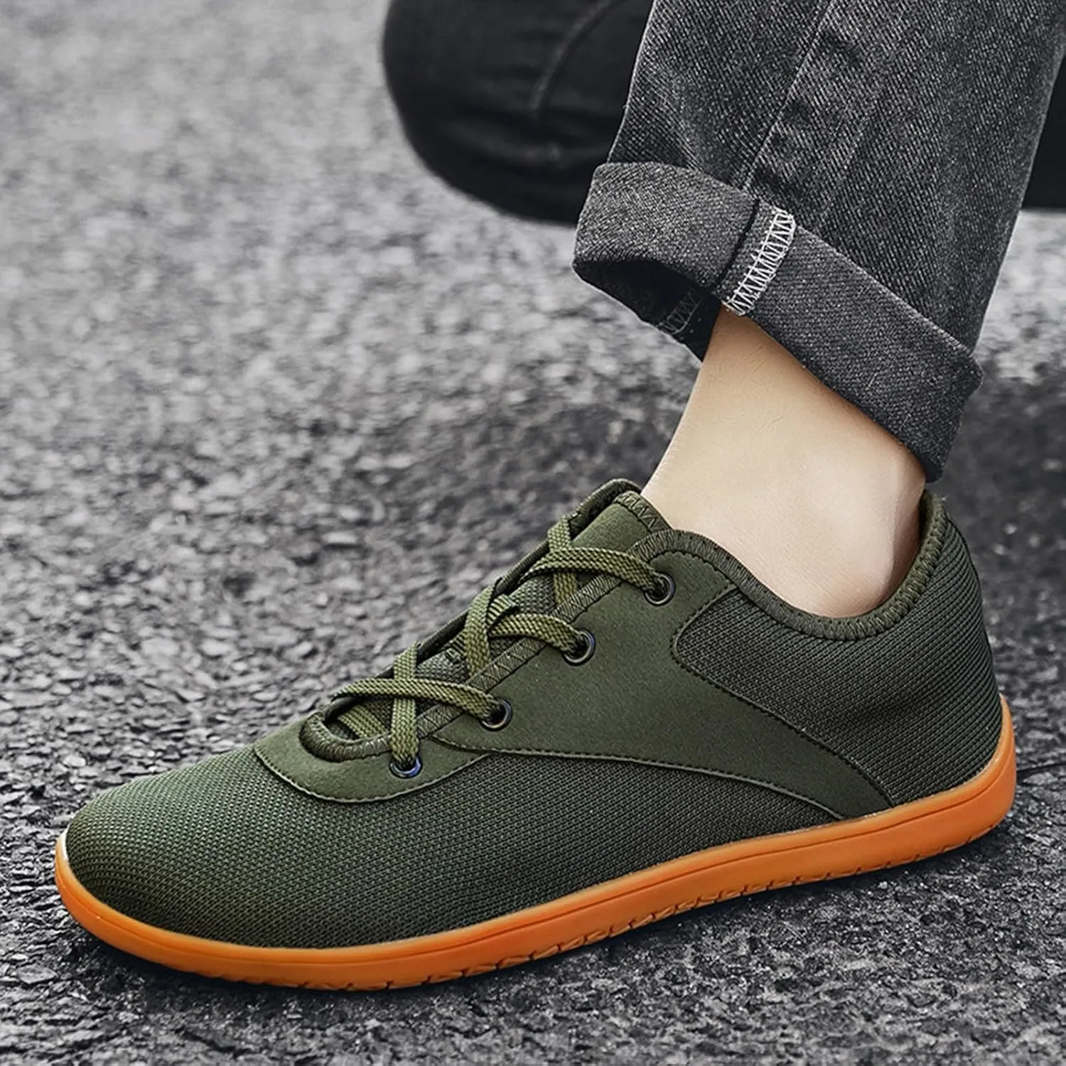 Unisex Spring and Autumn Wide Head Barefoot Cycling Flying Woven Canvas Mountain Climbing Mesh Casual Shoes for Men