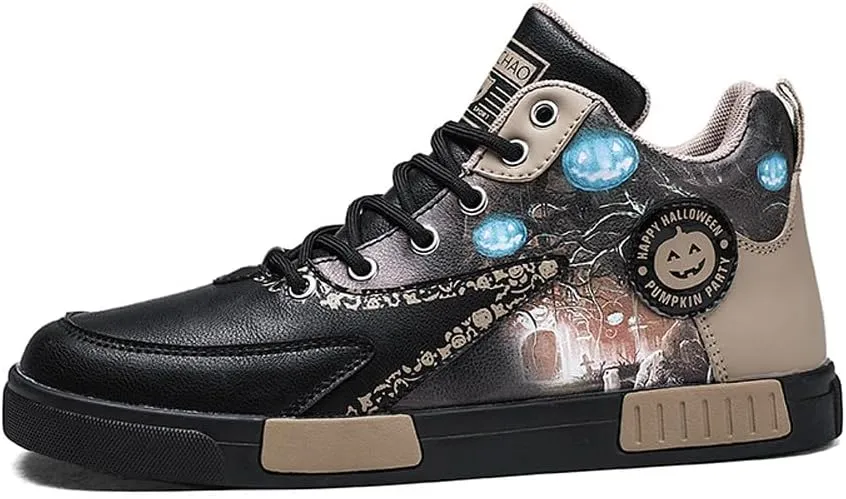 VAXAV Men's Fashion High Top Road Running Sneakers Skate Walking Driving Shoes