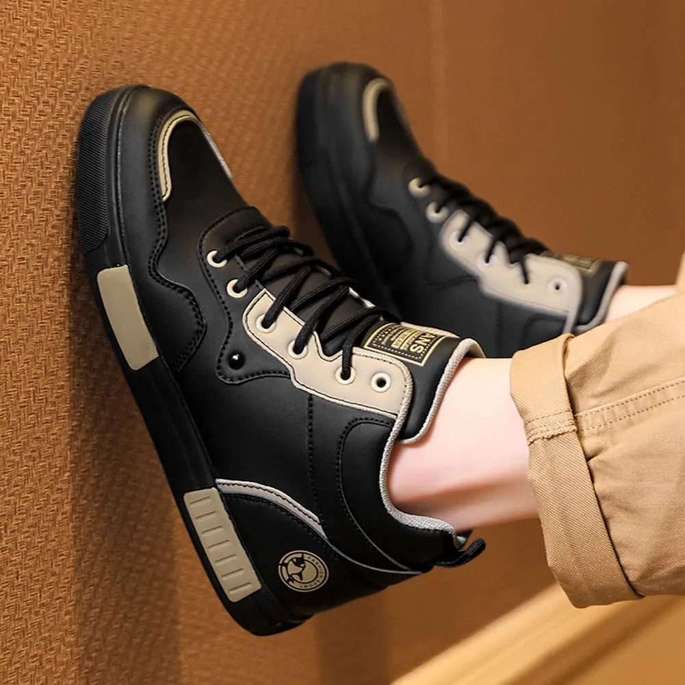 VAXAV Men's Fashion High Top Road Running Sneakers Skate Walking Driving Shoes