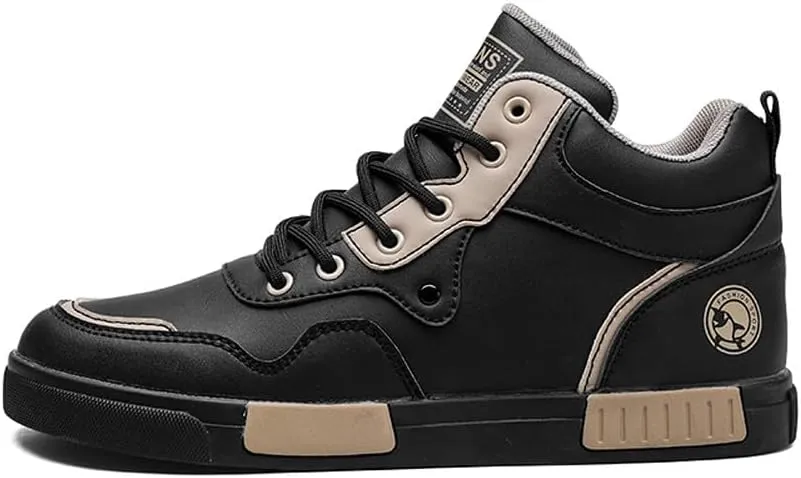VAXAV Men's Fashion High Top Road Running Sneakers Skate Walking Driving Shoes