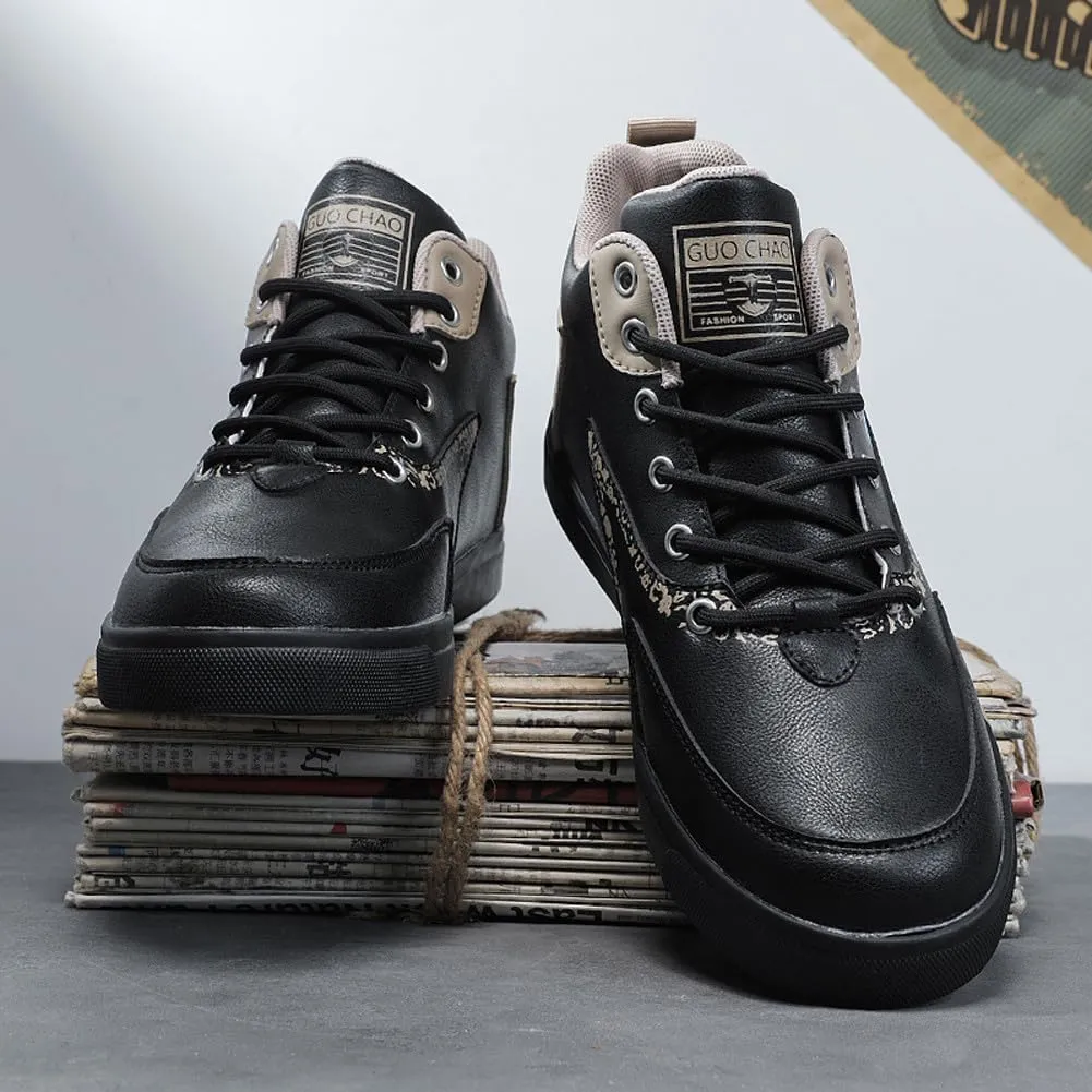 VAXAV Men's Fashion High Top Road Running Sneakers Skate Walking Driving Shoes