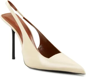 Vertundy Womens Stiletto Slingback Pointed Toe Leather High Heels