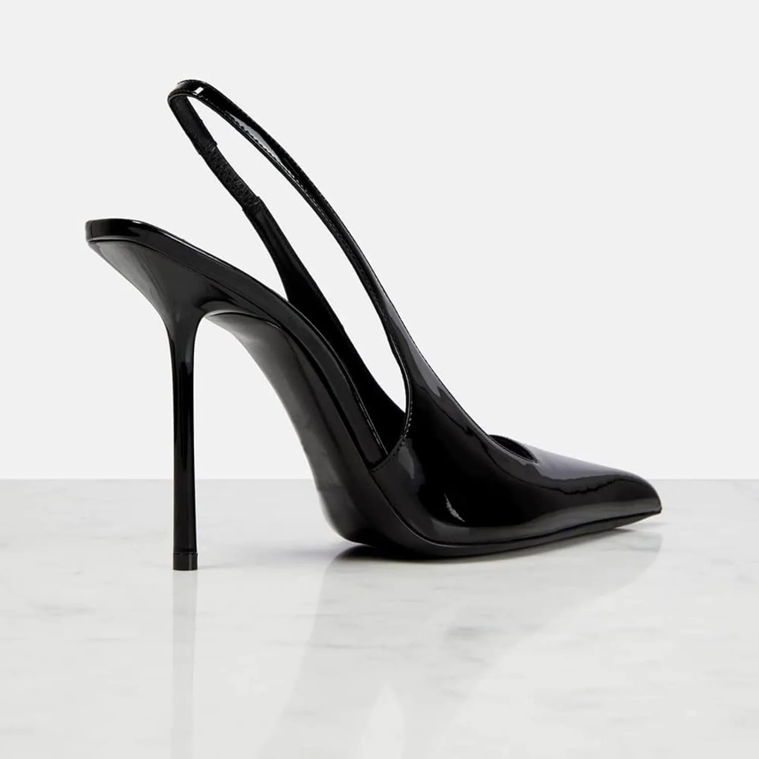 Vertundy Womens Stiletto Slingback Pointed Toe Leather High Heels