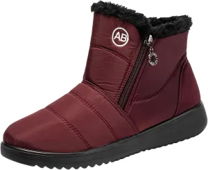 Winter Boots For Women Waterproof Waterproof Snow Boots Fur Lined Ankle Booties Warm Mid Calf Boots Outdoor Shoes