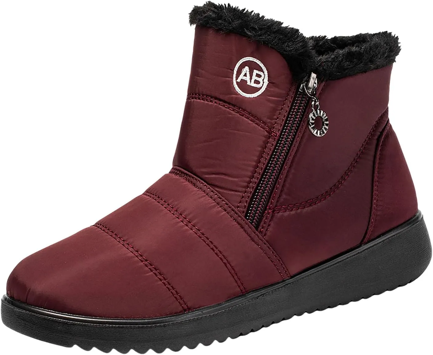 Winter Boots For Women Waterproof Waterproof Snow Boots Fur Lined Ankle Booties Warm Mid Calf Boots Outdoor Shoes