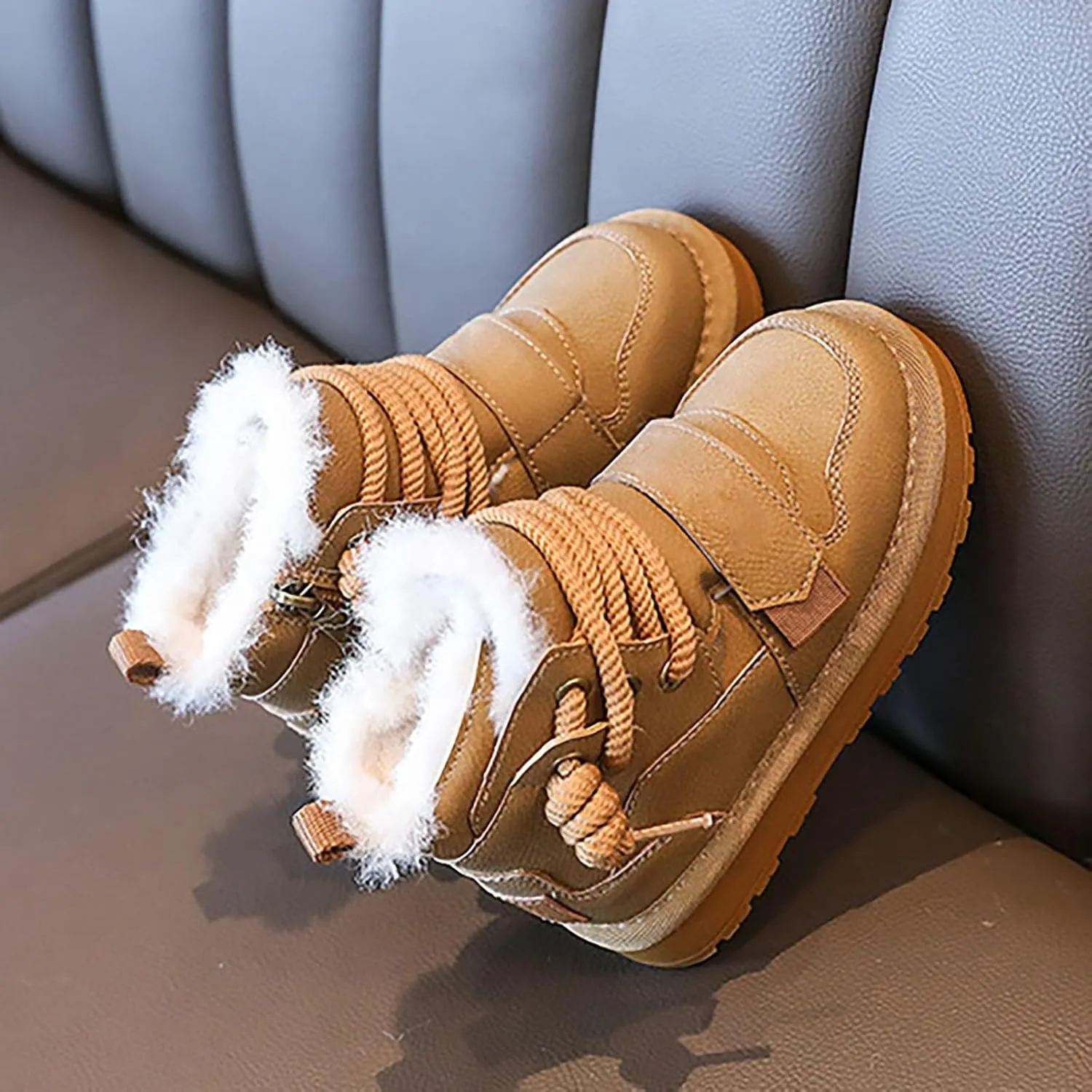 Winter Girls Boys Ankle Boots Comfortable Warm Lined Casual Shoes Sports Shoes Outdoor Children Baby Cowboy Boot