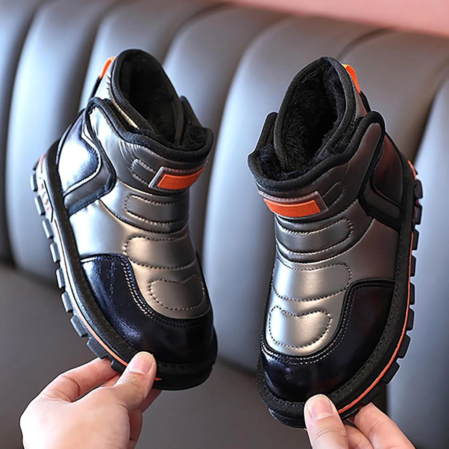 Winter Girls Boys Ankle Boots Comfortable Warm Lined Casual Sports Shoes Kids Faux  Insulated Mud Boots Kids