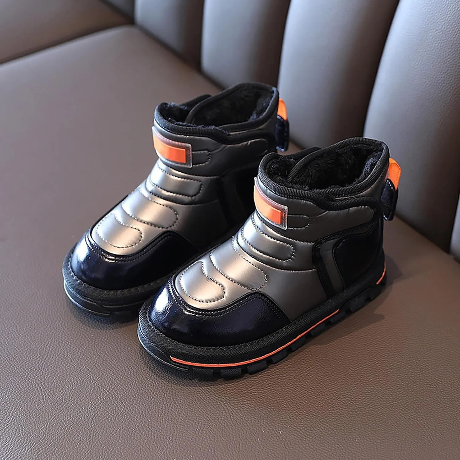 Winter Girls Boys Ankle Boots Comfortable Warm Lined Casual Sports Shoes Kids Faux  Insulated Mud Boots Kids