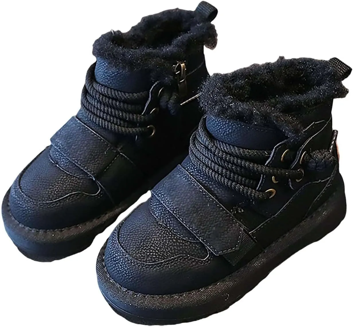 Winter Girls Boys Ankle Boots Kids Comfortable Warm Lined Comfort Casual Sports Shoes for Children Boys Slip on Boots