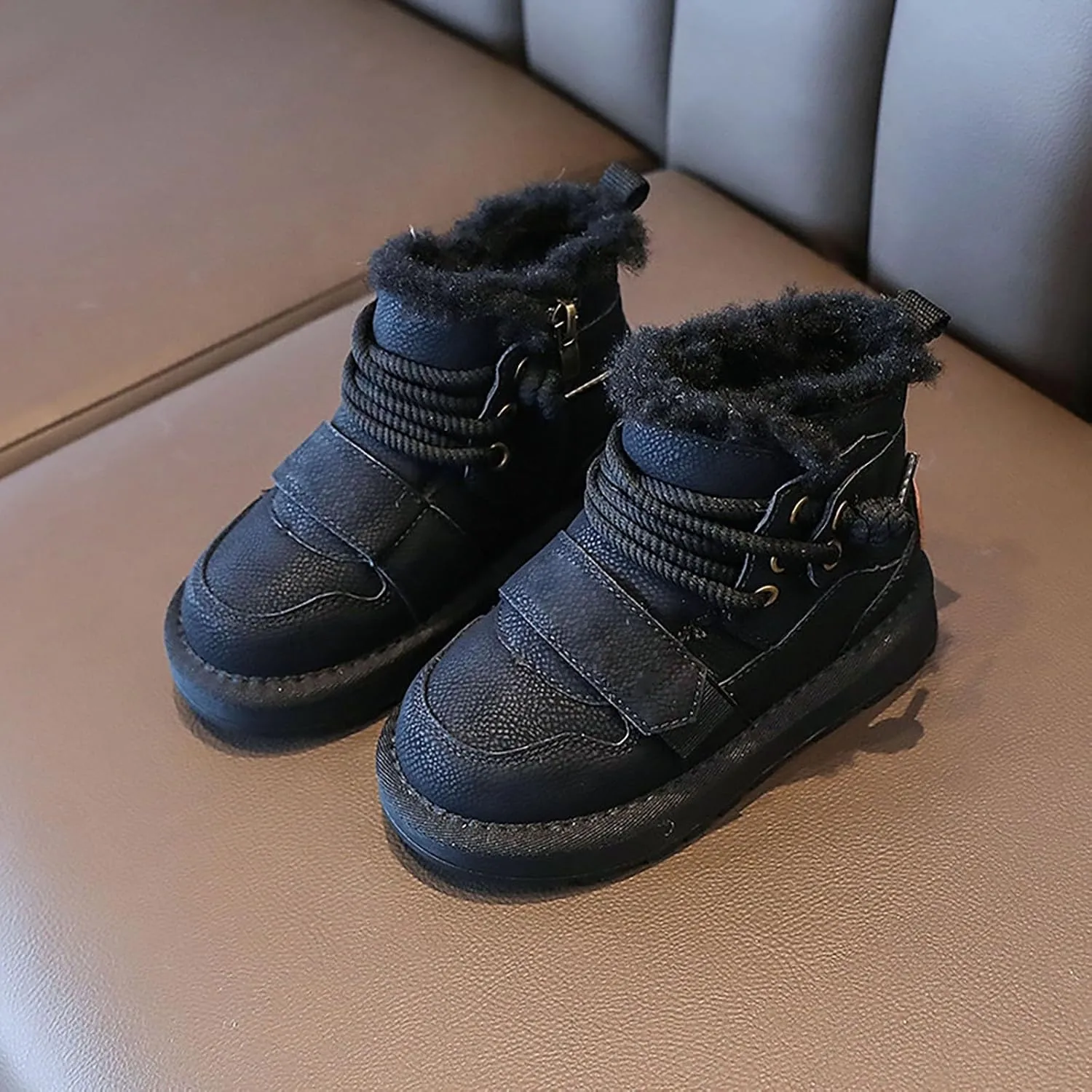 Winter Girls Boys Ankle Boots Kids Comfortable Warm Lined Comfort Casual Sports Shoes for Children Boys Slip on Boots