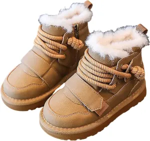 Winter Girls Boys Ankle Boots Kids Comfortable Warm Lined Comfort Casual Sports Shoes for Children Boys Slip on Boots