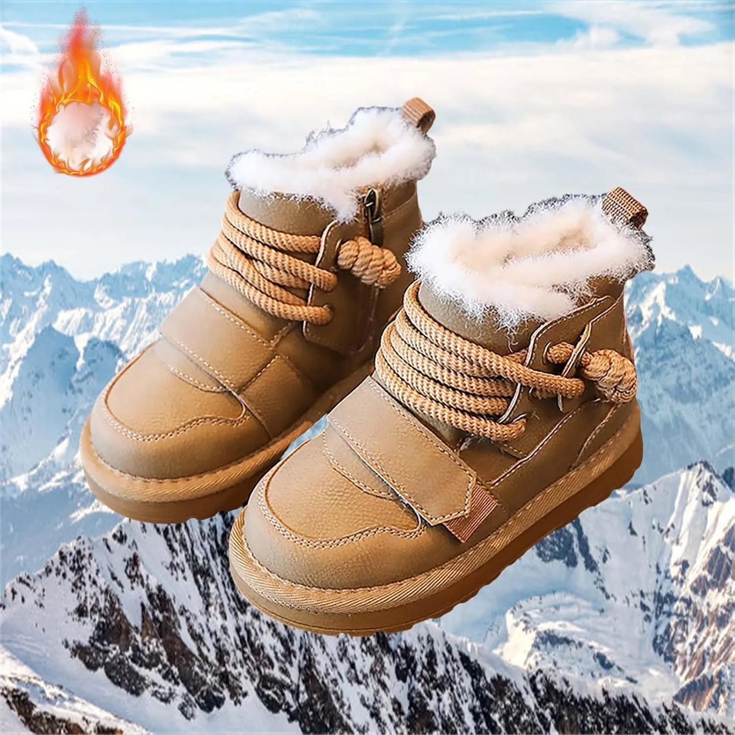 Winter Girls Boys Ankle Boots Kids Comfortable Warm Lined Comfort Casual Sports Shoes for Children Boys Slip on Boots